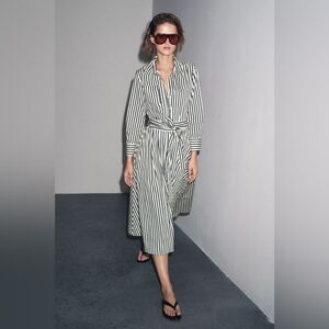 zw collection belted midi dress ZW COLLECTION BELTED MIDI DRESS